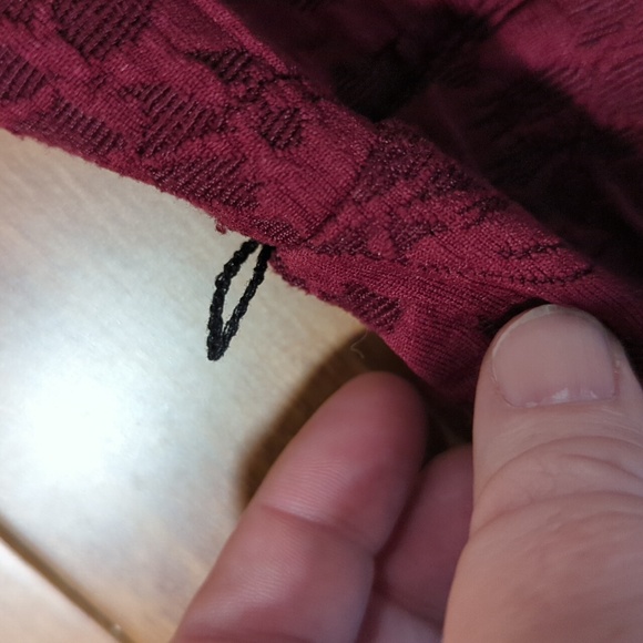 Motherhood Maternity Sleeveless Burgundy Floral Dress - Picture 7 of 13